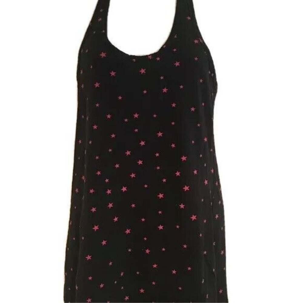 Nancy Rose Performance Tank Top Stretch Racer Back Blue and Red Stars Size 6